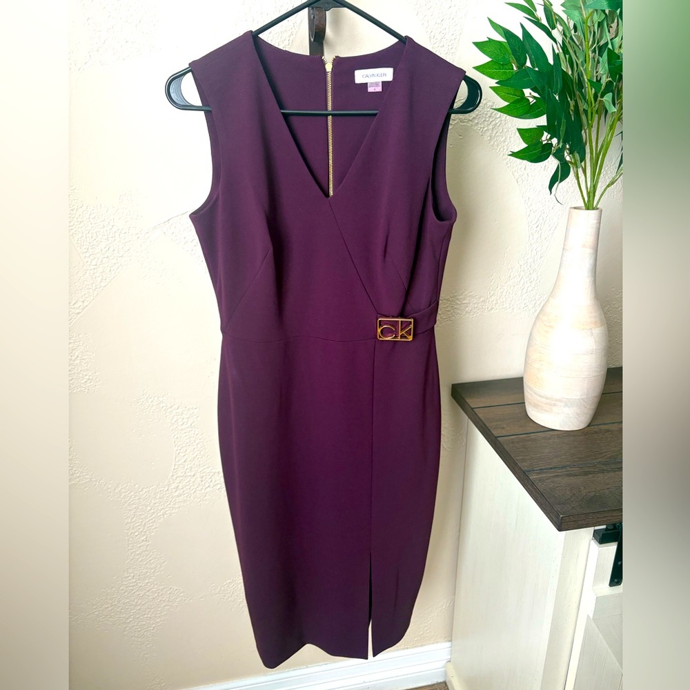 Calvin Klein Women's Purple Dress